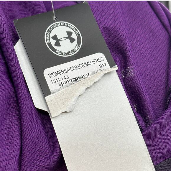 Under Armour Purple Mileage Printed 1/2 Zip Pullover Top - Picture 10 of 11